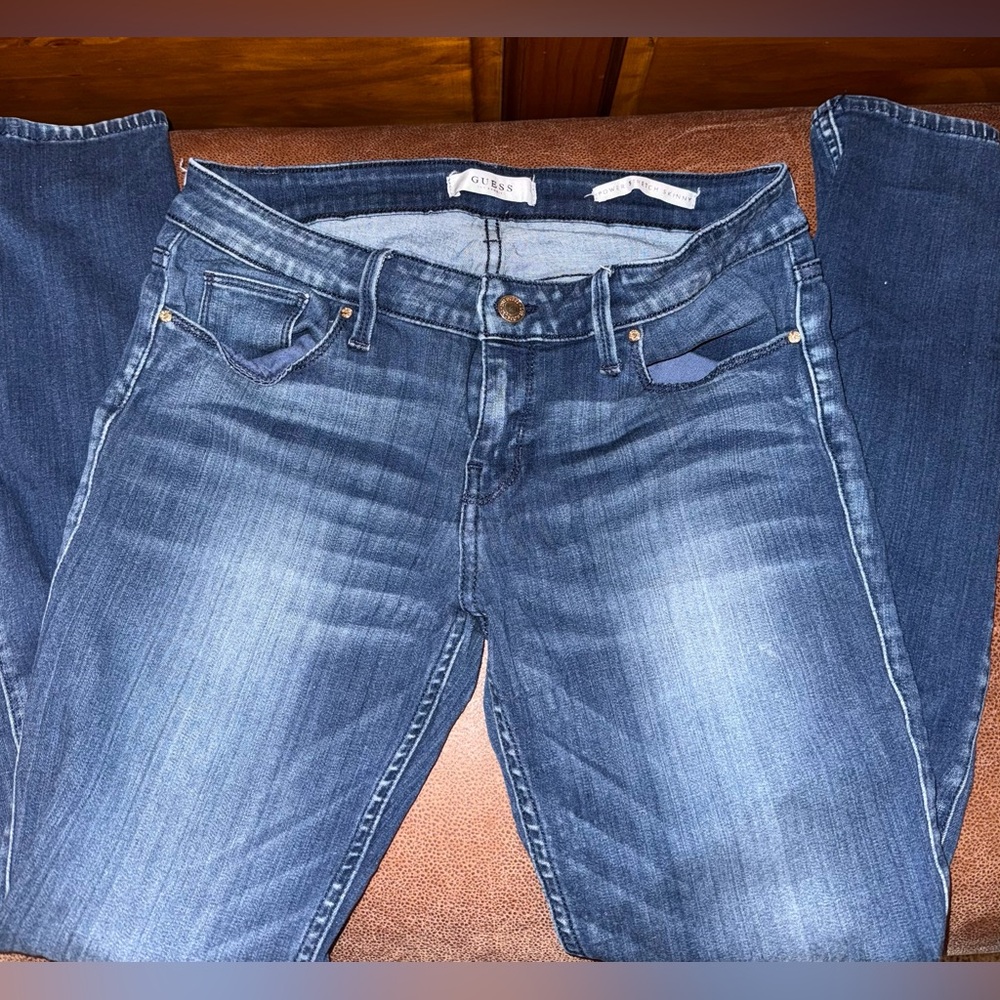 Guess Dark Blue Power Stretch Skinny Denim Jeans size 29